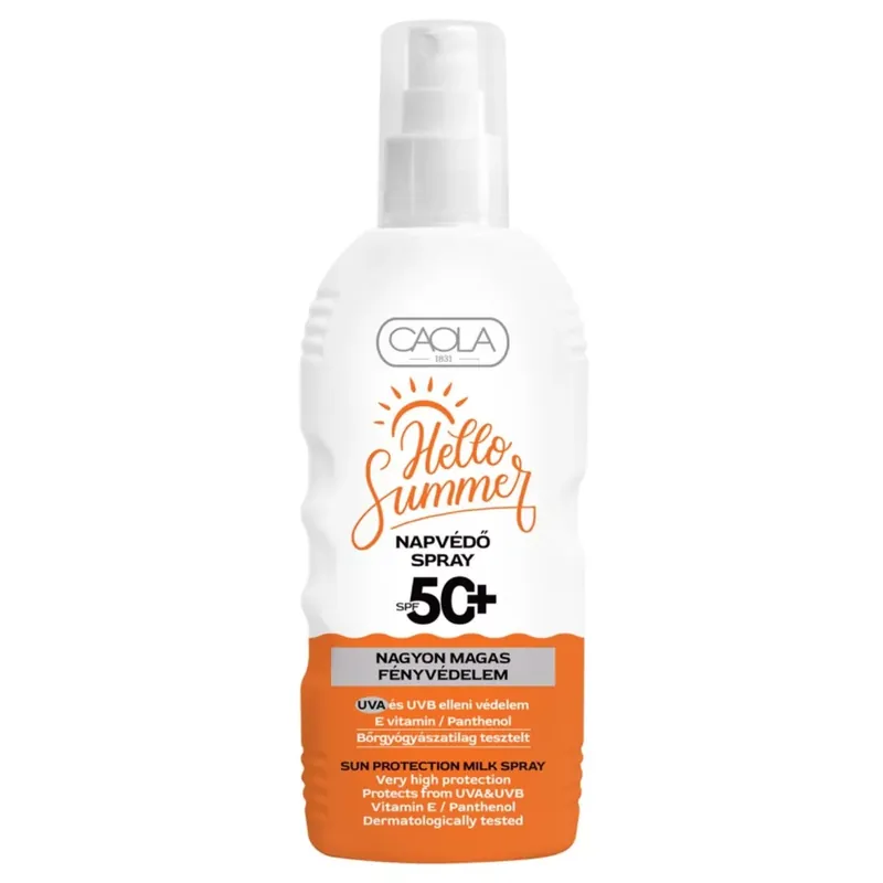 Caola Hello Summer napozó spray SPF 50+ 200 ml Biztonságos vásárlás