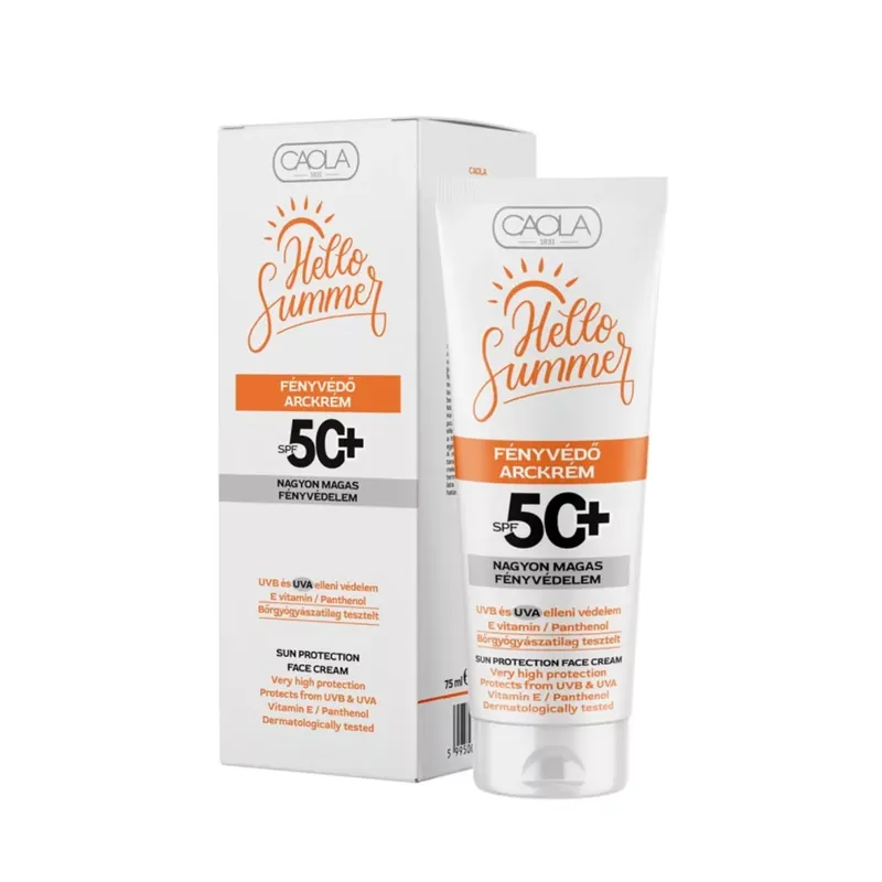Vásárlói kedvenc Caola Hello Summer fényvédő arckrém SPF 50+ 75 ml