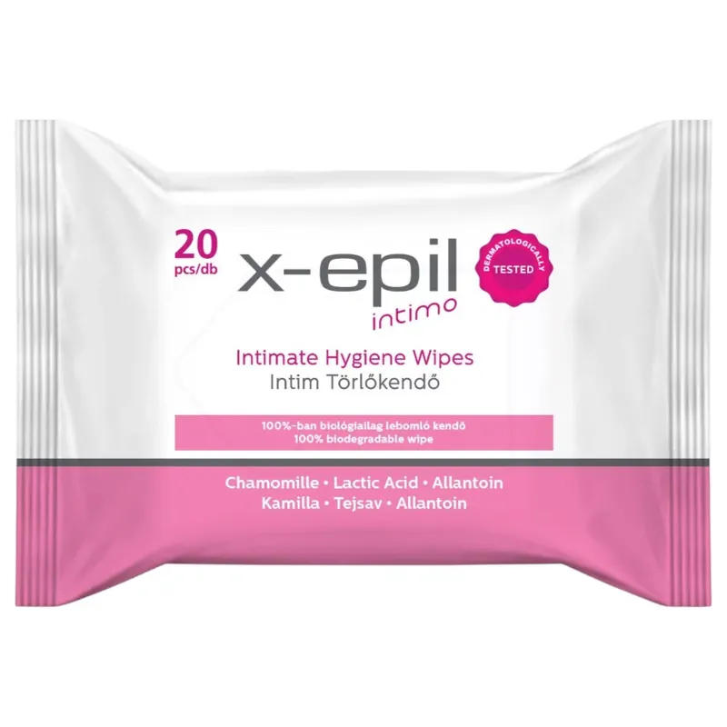 Kedvezményes ár X-Epil Intimo intim törlőkendő 20 db