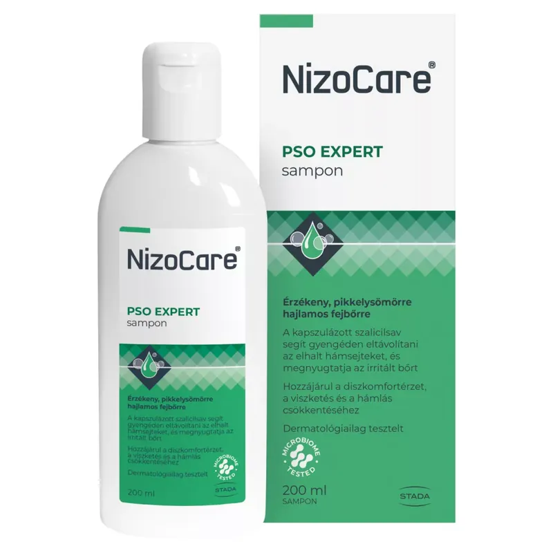 Gyors szállítás NizoCare PSO Expert sampon pikkelysömörre hajlamos fejbőrre 200 ml