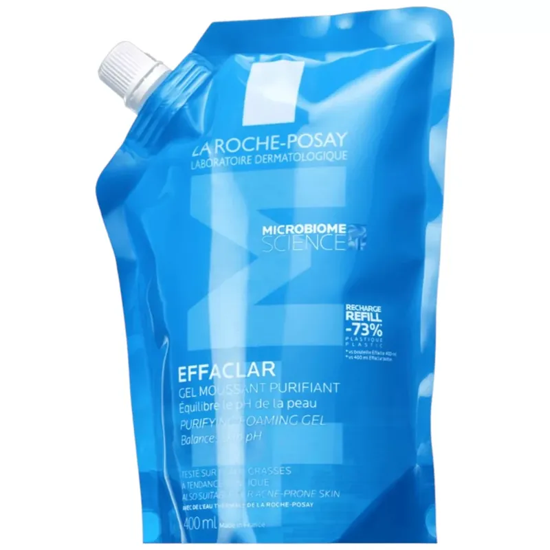 Végkiárusítás La Roche-Posay Effaclar habzó arctisztító gél zsíros bőrre utántöltő 400 ml