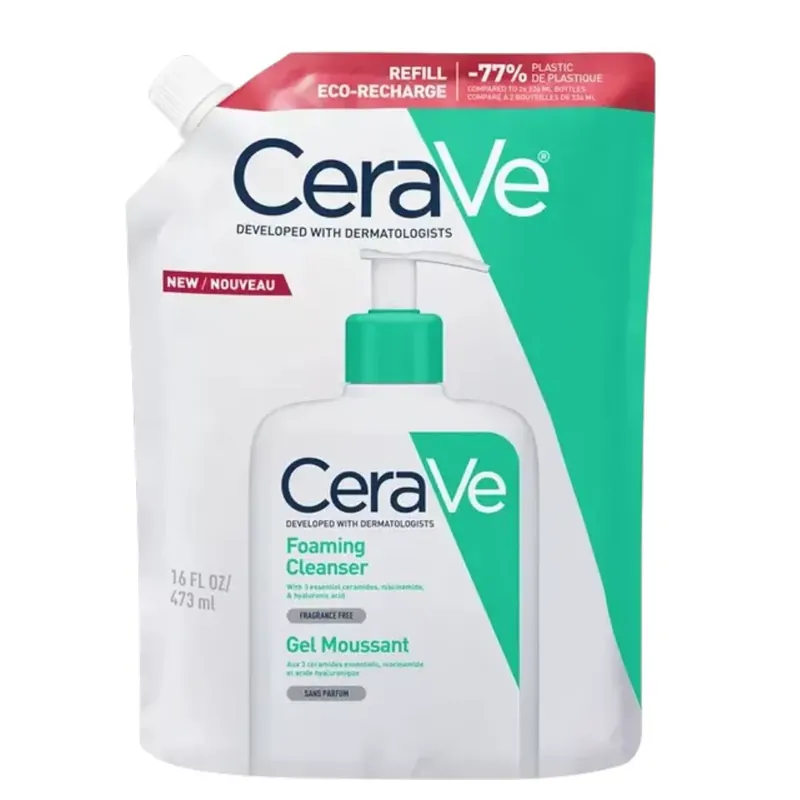CeraVe Tisztító habzó gél arcra és testre utántöltő 473 ml Legnépszerűbb