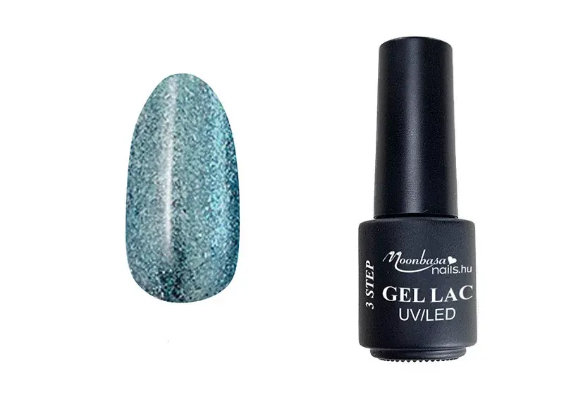 Biztonságos vásárlás 3step gel polish 4ml 216 Glittery ocean blue