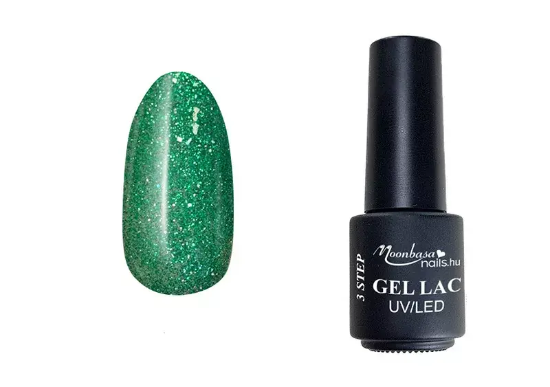 Azonnali szállítás 3step gel polish 4ml 233 Green glitter