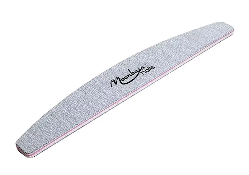 Újdonság Curved file 100/180 1053 Grey with pink centre, with logo