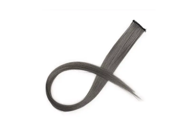 Kiárusítás Coloured hair extensions - straight 60cm Grey