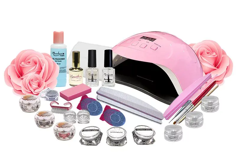Árengedmény Gel nail set with 90W pink LED lamp