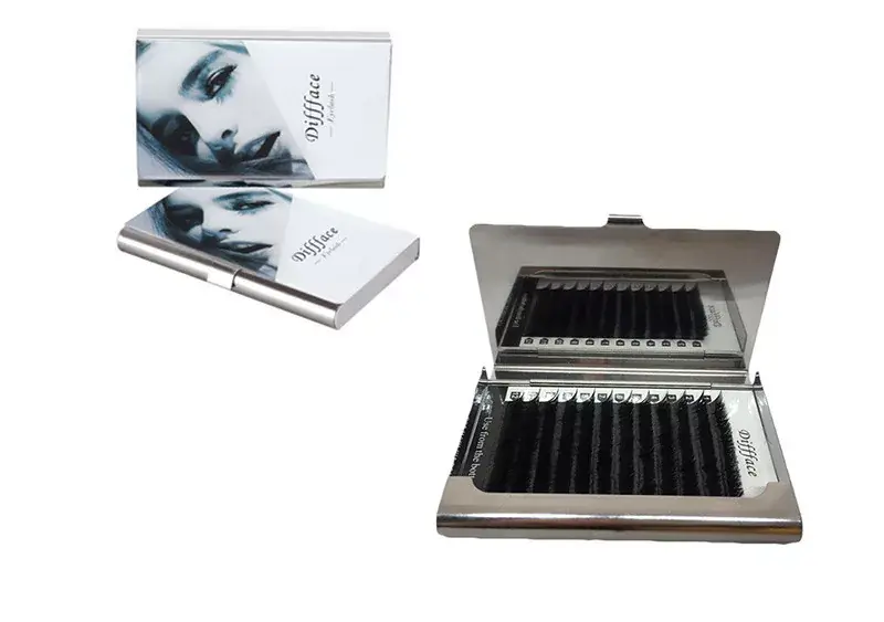 Akció Fibre false eyelashes - V-shaped (0.05 mm D-Curl12 lines) 8 mm 1022 Black