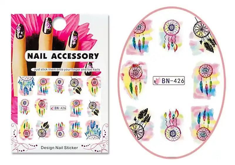 Azonnali szállítás Acrylic effect sticker BN-0426 Colourful dream catchers V3