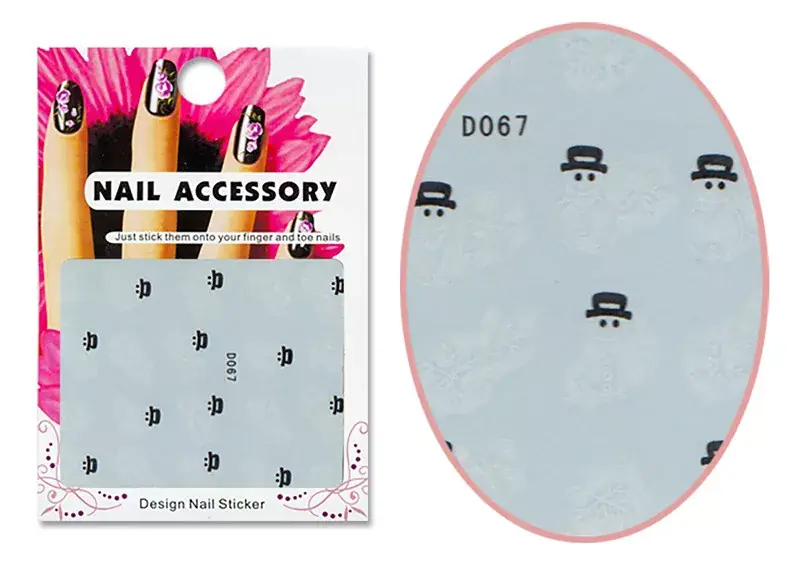 Acrylic effect sticker D067 Snowman Csak ma