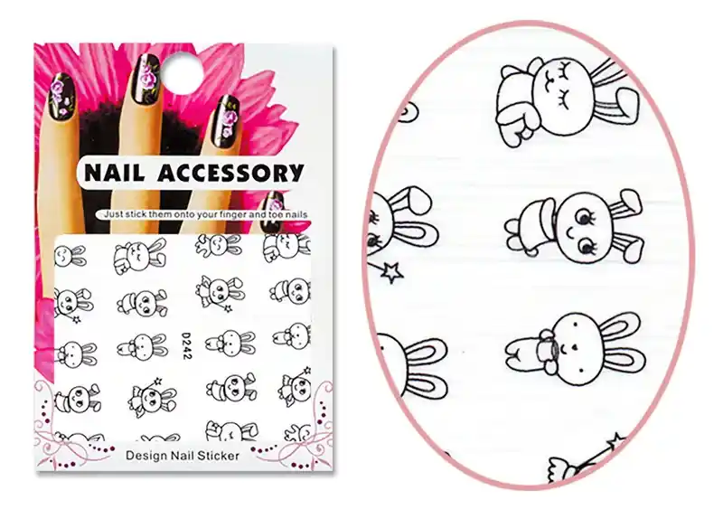 Árengedmény Acrylic effect sticker D242 Bunnies