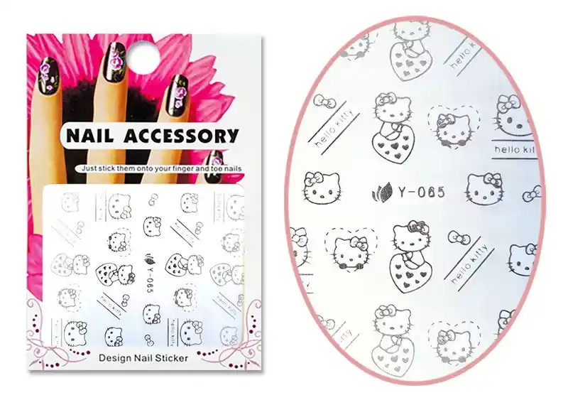 Prémium Acrylic effect sticker Y-065 Silver Hello Kitty