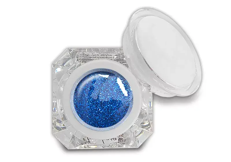No-wipe coloured gel 5g F43 Glittery Paris blue Azonnali szállítás
