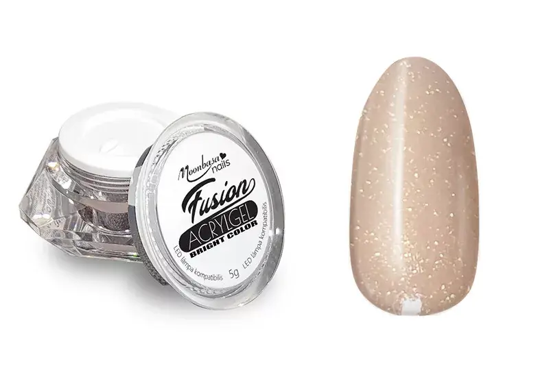 Kiárusítás Fusion Acrylgel Bright colour 5g 052 Glittery natural Hema-free