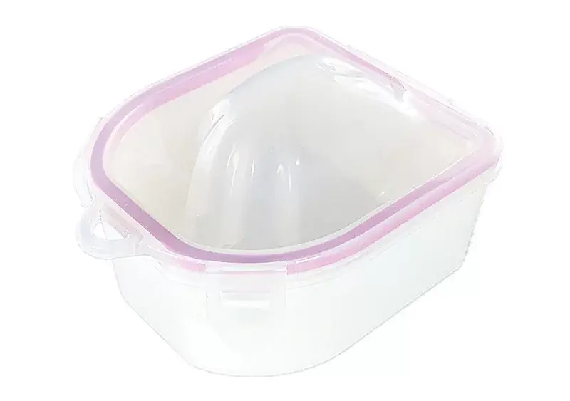 Különleges ajánlat Manicure soaking bowl 011 White-pink with clasp