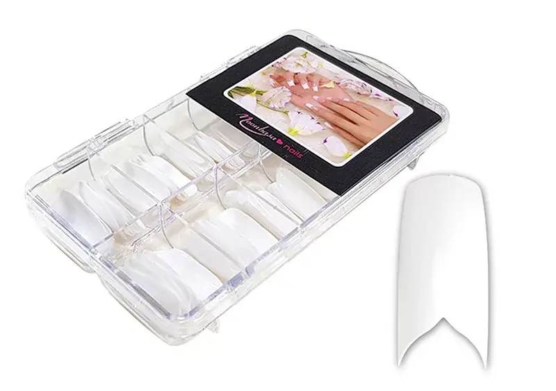 Nail tip box 100 db 007-W Fehér Expressz kézbesítés