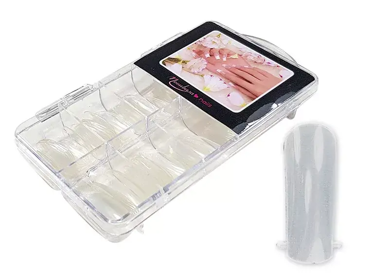 Nail tip box 100 db 017-C Porcelán sablon - Sima Korlátozott ajánlat