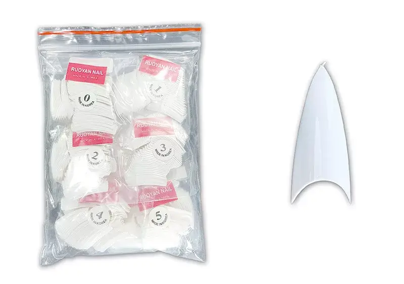 Műköröm Nail tip csomag 500db 002-W Stiletto - fehér Korlátozott ajánlat