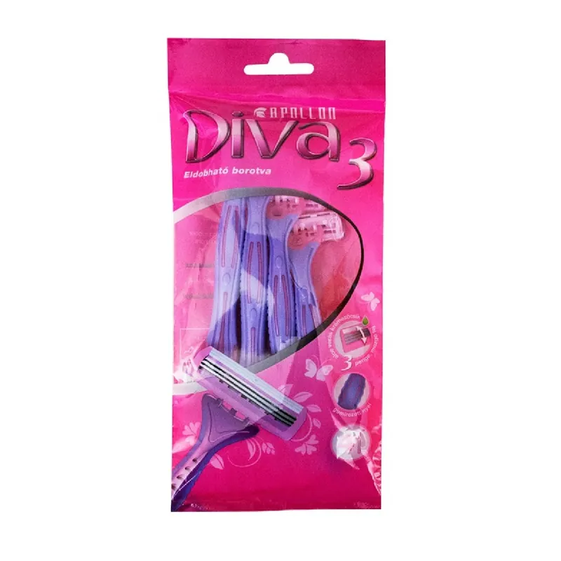 Apollon borotva eldobható 3 pengés női 4 db-os zacskós Diva 3 Árcsökkenés