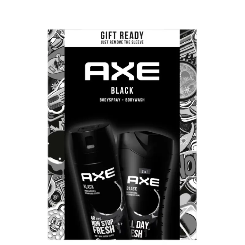 Axe ajándékcsomag Black ( dezodor 150ml + tusfürdő 250ml ) Kedvezményes ár