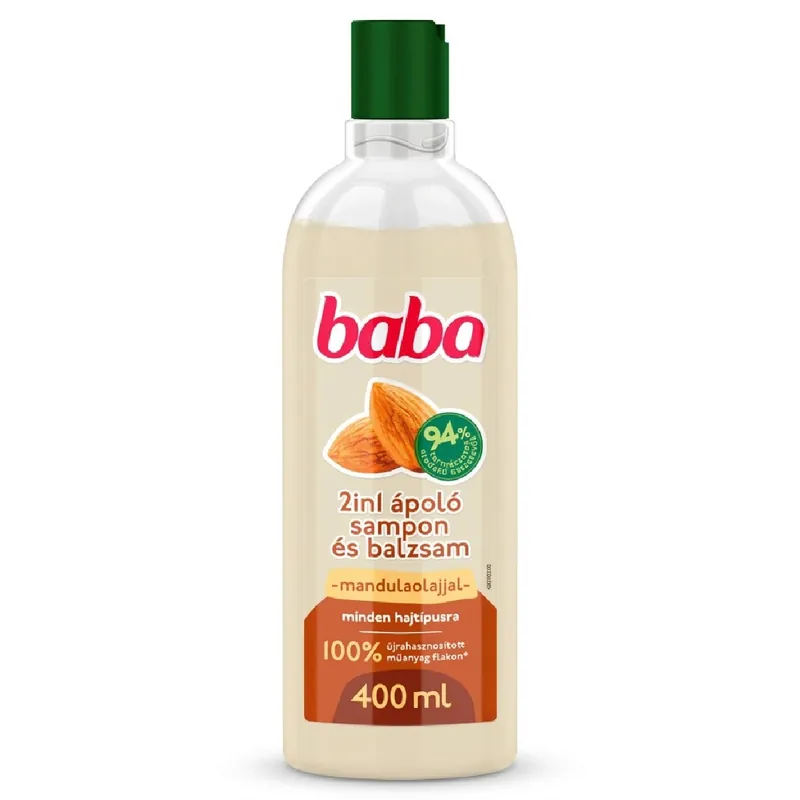 Árengedmény Baba sampon és balzsam 2in1 400 ml minden hajtípusra - mandulaolajjal
