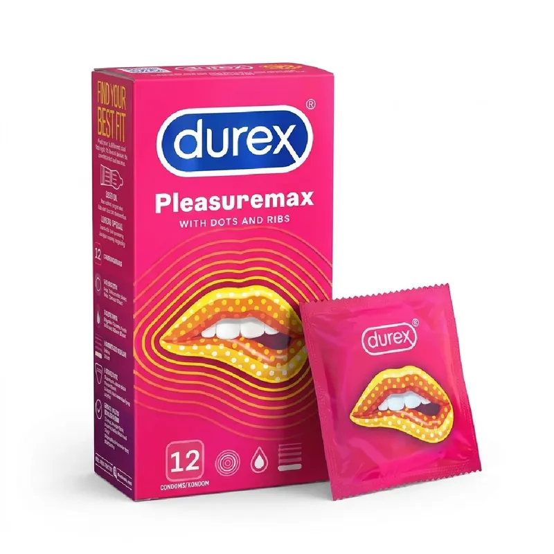 Kedvezményes ár Durex óvszer 12db-os PleasureMax 12/ (nem bontható)