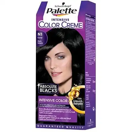 Palette hajfesték 50 ml Intensive Cream Color Ónix Fekete - N1 (1-0) Expressz szállítás