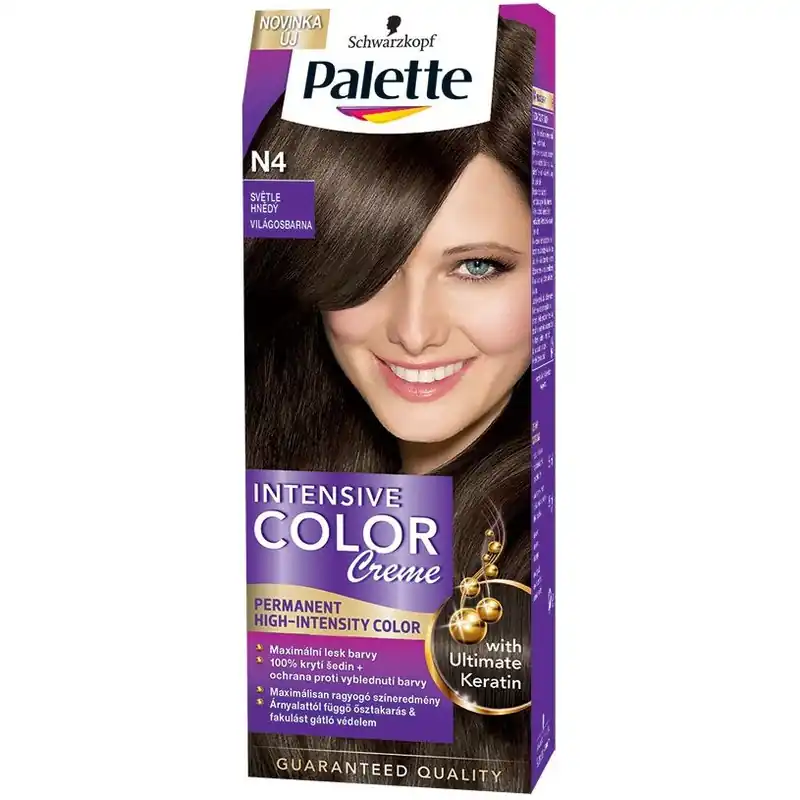 Szuper ajánlat Palette hajfesték 50 ml Intensive Cream Color Világosbarna - N4 (5-0)