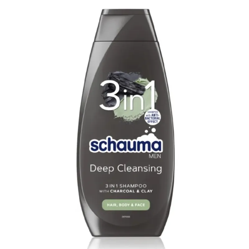 Schauma sampon 400 ml Deep Cleansing/mélytisztító szénnel Férfi Árcsökkenés
