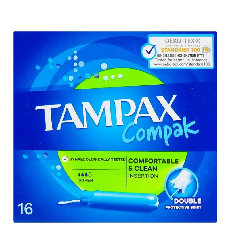Legjobb ár Tampax Compak tampon egészségügyi applikátoros 16 db-os Super