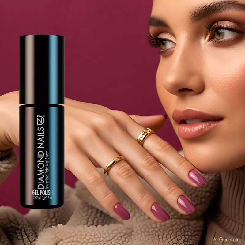 Prémium Gél Lakk - Must, Bordó - DN252 - 7ml - Hema mentes