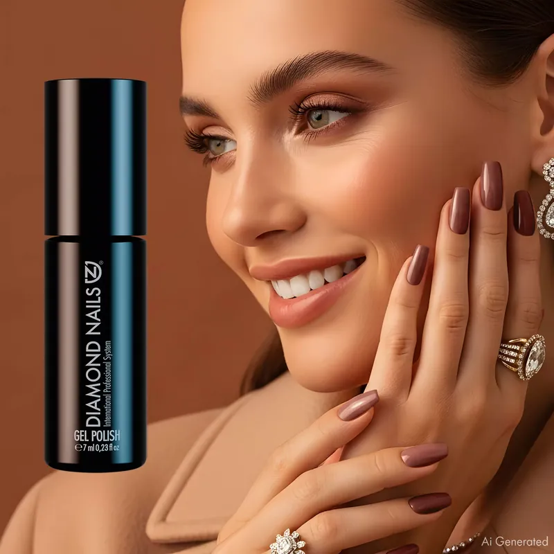 Gyors kiszállítás Gél Lakk - Meleg barna - DN088 - 7ml - Hema mentes