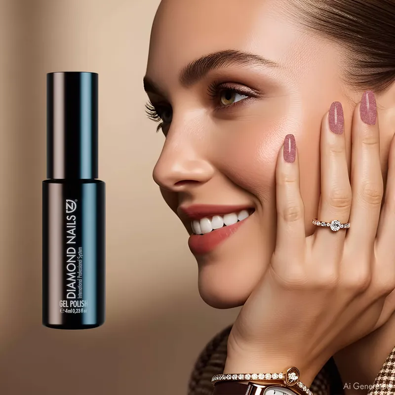 Gél Lakk - Rosegold csillám - DN102 - 4ml - Hema mentes Utolsó esély