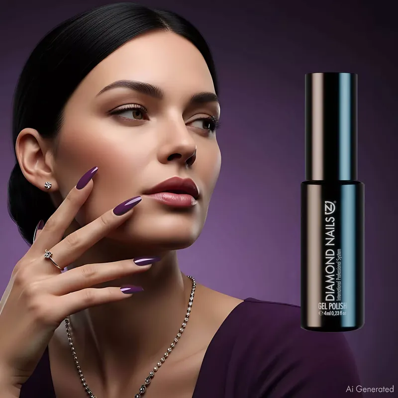 Outlet Gél Lakk - Bogyós gyümölcs (Sötét lila) - DN128 - 4ml - Hema mentes