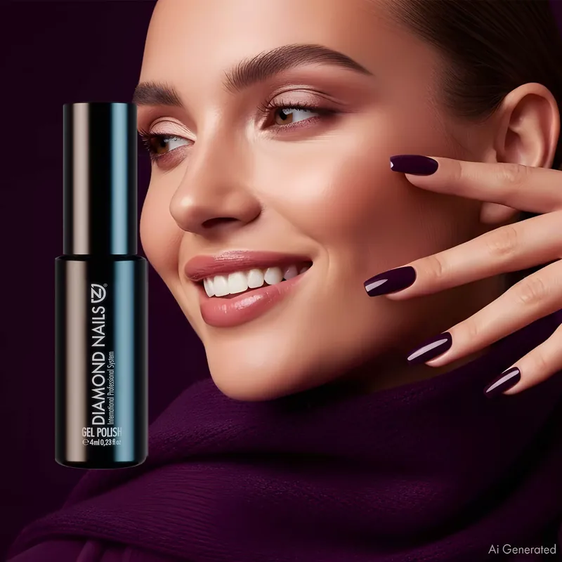 Gél Lakk - Sötét lila - DN200 - 4ml - Hema mentes Bestseller