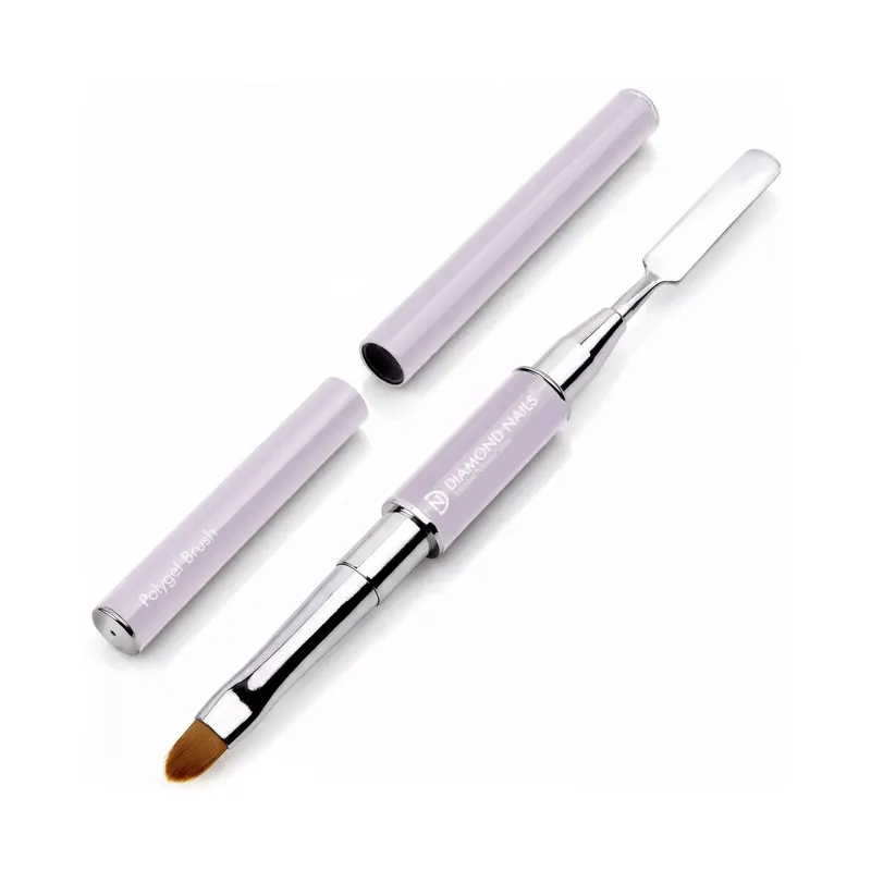 PolyGel /Akril Gél ecset (kétvégű, lila) Prémium