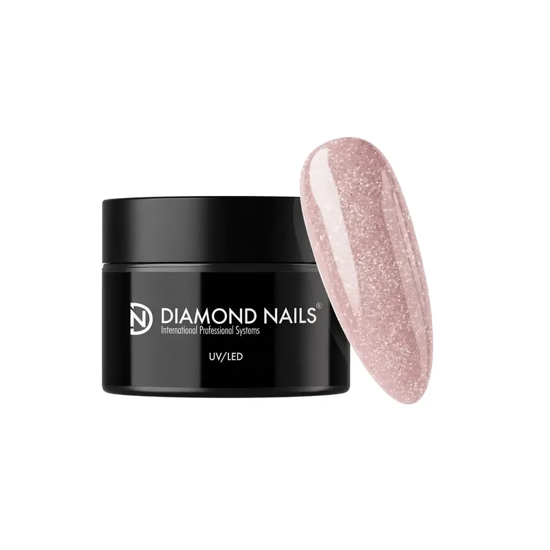 Polygel 15 - Cover Shine (Rózsaszín csillámos) - 50g - HEMA-mentes - Hibrid Akril Gél Újdonság