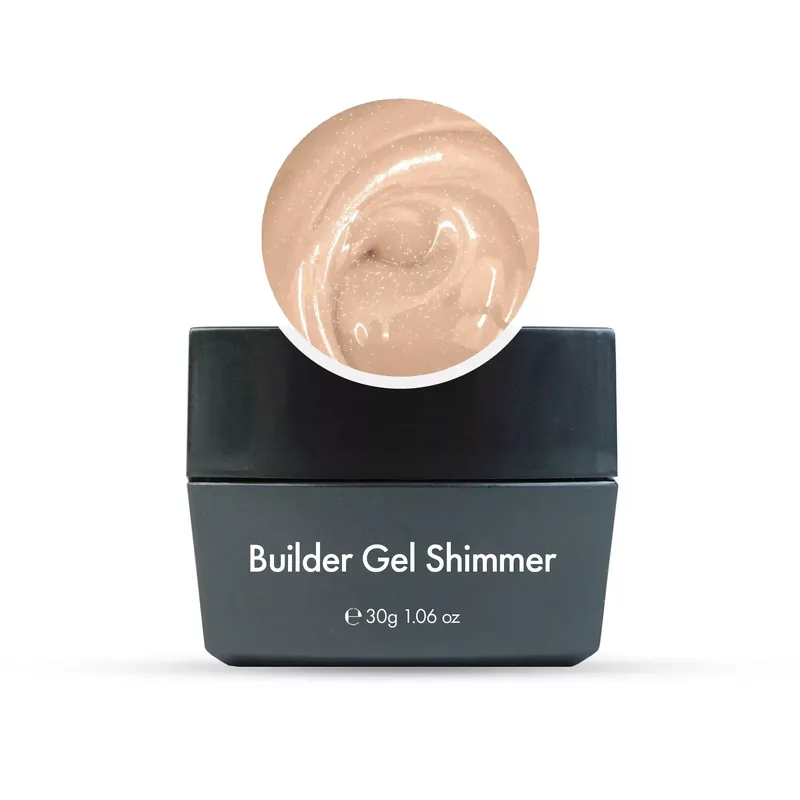 Bestseller Builder Gel - Shimmer - Natural Beige (nude csillám) - 30g - Műköröm Építő zselé - HEMA-mentes