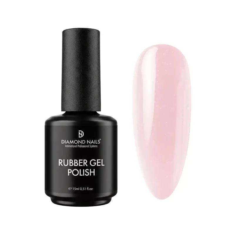Rubber Base Pro Gel - Shimmer Blush (Csillámos világos rózsaszín) - 15ml - HEMA mentes Végkiárusítás