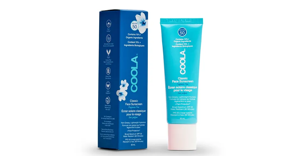 COOLA Classic SPF50 illatmentes fényvédő arcra Azonnal elérhető