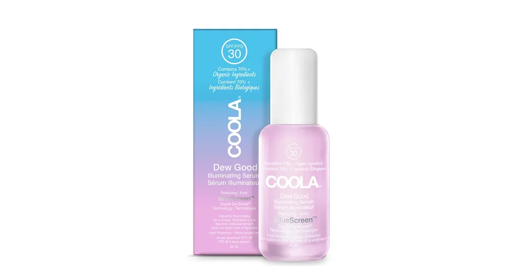 KIFUTÓ COOLA DEW GOOD RAGYOGÁST FOKOZÓ SZÉRUM SPF30 FÉNYVÉDELEMMEL Bestseller
