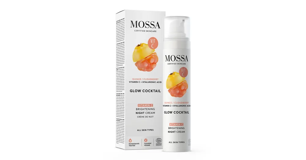Népszerű MOSSA GLOW COCKTAIL Bőrmegújító éjszakai krém C-vitaminnal