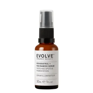 Különleges ajánlat EVOLVE RESVERATROL + NIACINAMIDE Bőrtökéletesítő arcápoló szérum hiperpigmentációra