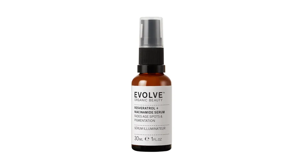 Különleges ajánlat EVOLVE RESVERATROL + NIACINAMIDE Bőrtökéletesítő arcápoló szérum hiperpigmentációra