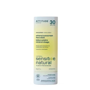 Kedvezményes ár ATTITUDE SUNLY SPF30 Ásványi Fényvédő Stick Érzékeny Arcbőrre