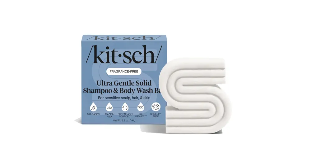 Bestseller KITSCH Ultra gyengéd szilárd sampon és szappan érzékeny bőrre, hajra és fejbőrre