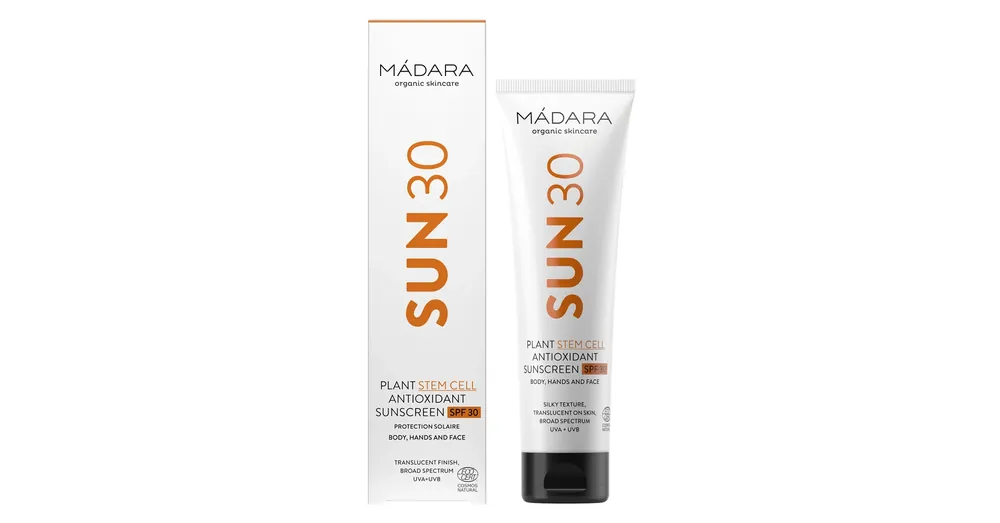 Kiárusítás MÁDARA SUN 30 BŐRÖREGEDÉSGÁTLÓ NAPTEJ NÖVÉNYI ŐSSEJTEKKEL TESTRE SPF30