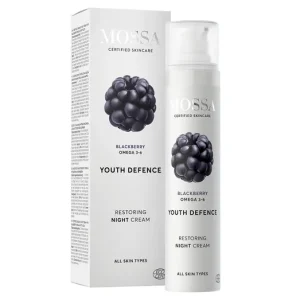 MOSSA YOUTH DEFENCE Regeneráló éjszakai krém szederrel és omega 3-6 zsírsavakkal Azonnali szállítás