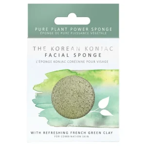 KONJAC SPONGE PRÉMIUM KONJAC ARCSZIVACS FRANCIA ZÖLD AGYAGGAL Exkluzív ajánlat