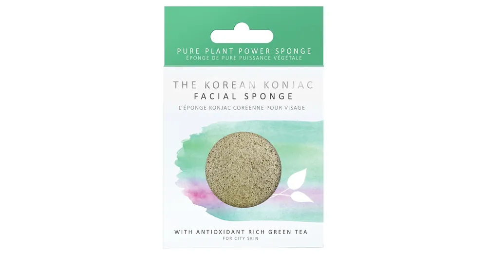 KONJAC SPONGE PRÉMIUM KONJAC ARCSZIVACS ANTIOXIDÁNSOKBAN GAZDAG ZÖLD TEÁVAL Kedvezményes ár